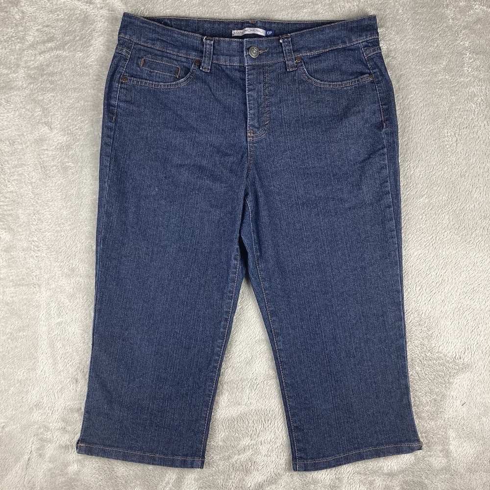 BandolinoBlu Capri Jeans Women's 10 Petite Blue 5-Pocket Mid Rise Medium Wash
